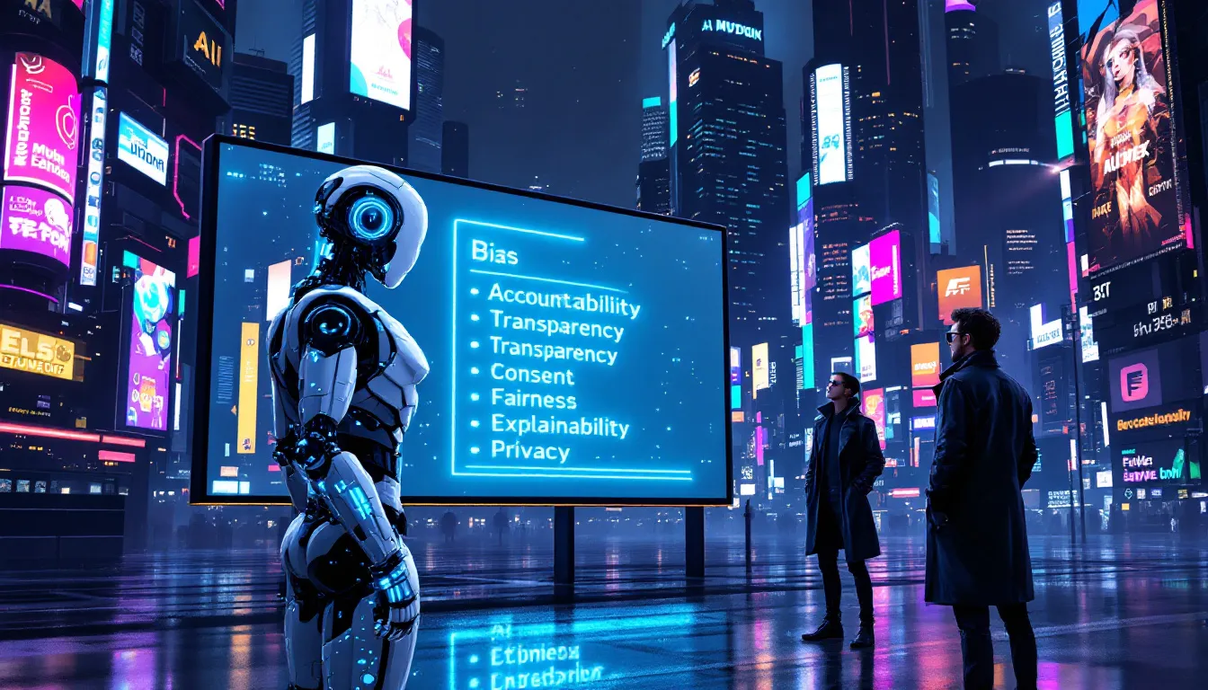 Ethical considerations when using AI in business.