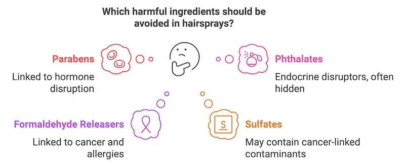 Harmful Hairspray Ingredients to avoid in Hairsprays