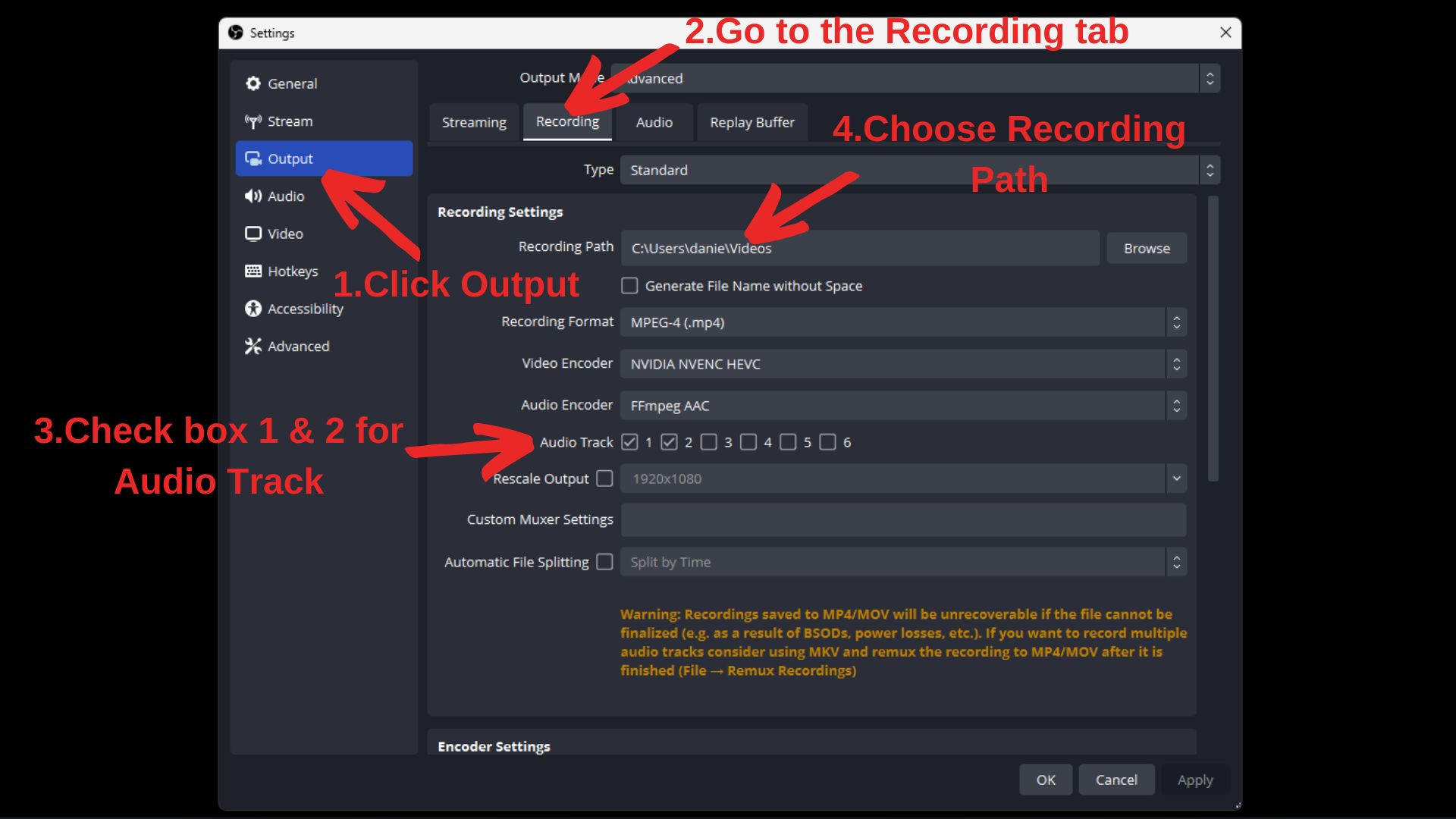 Enabling multiple audio tracks