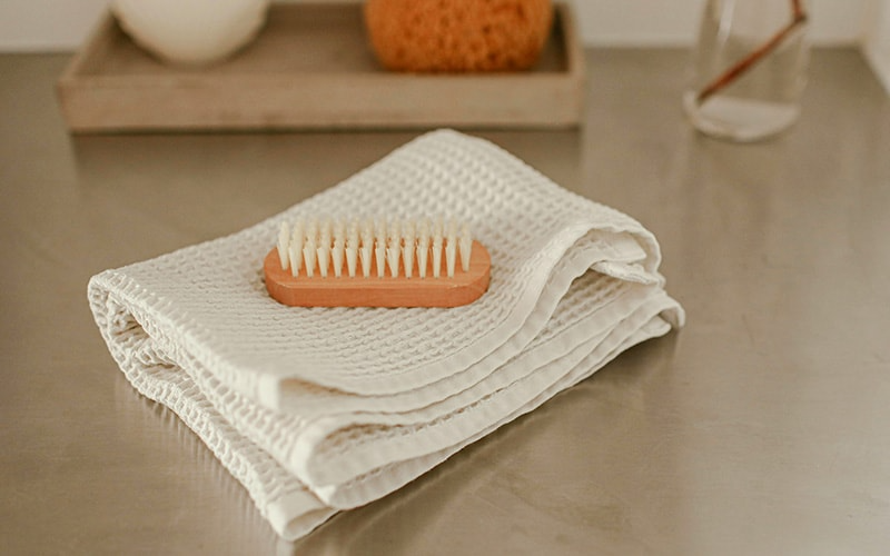 Waffle hand towel for bathroom use