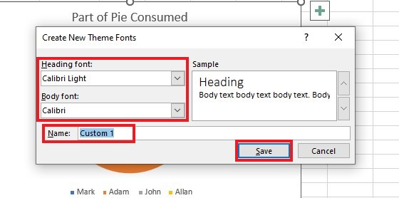 Save Custom Font.