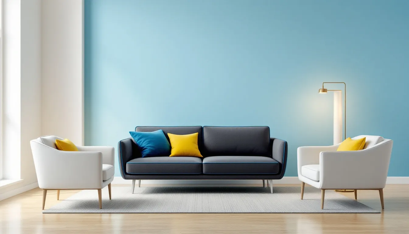 Living room furniture sale showcasing stylish sofas and chairs.