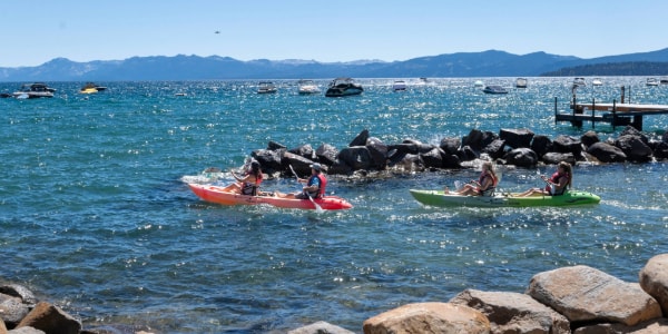 Kayakers on Lake Tahoe