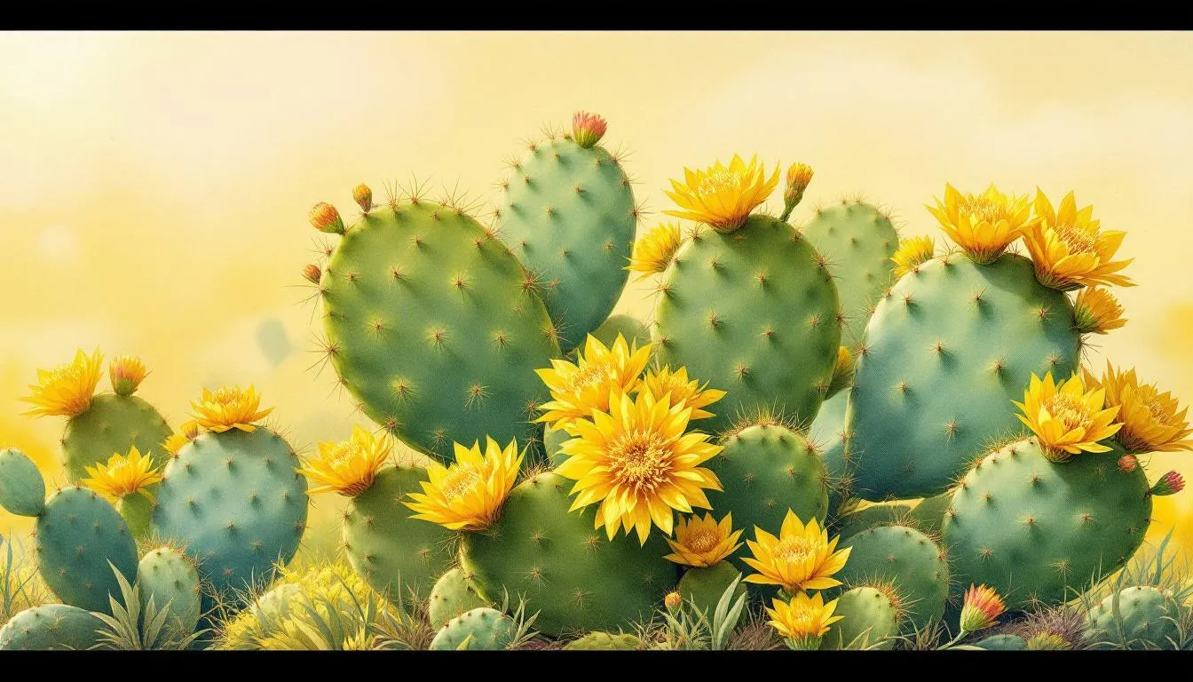 Ein sonniger Standort für Opuntia Ficus Indica, der den Lichtbedarf zeigt.