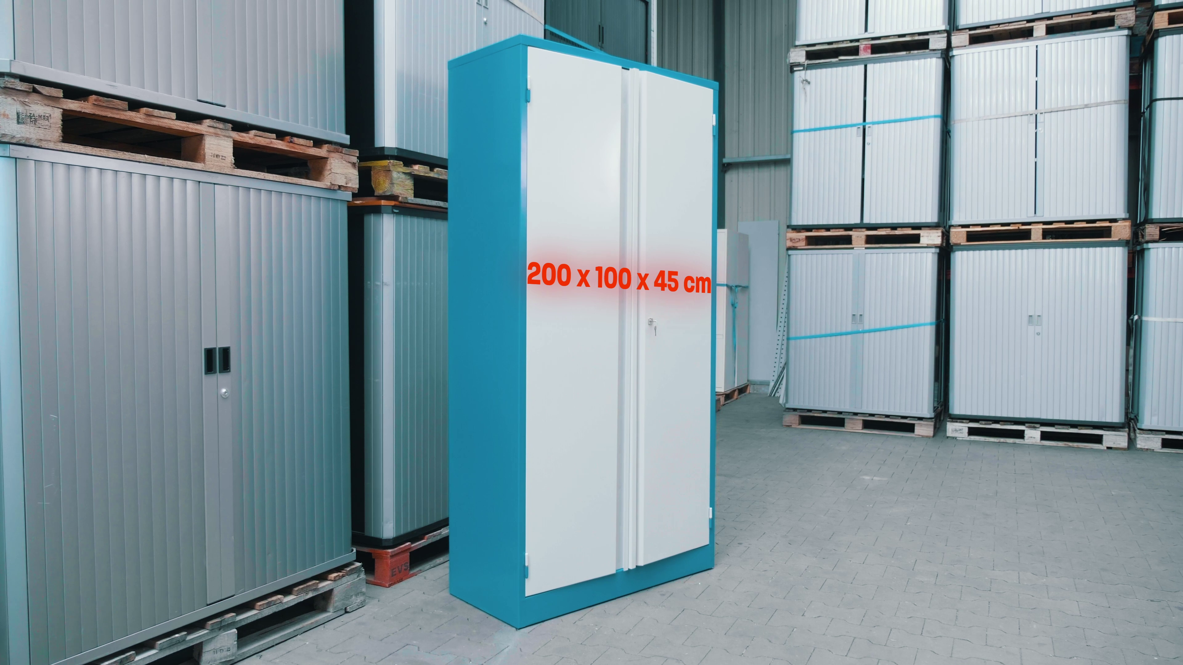 Szafa z pojemnikami Brastech – funkcjonalność, trwałość i jakość wykonania 1 Wymiary szafy z pojemnikami. Źródło: Brastech