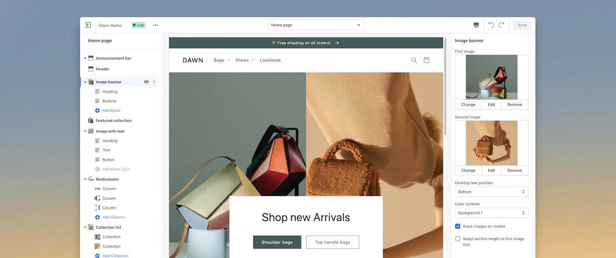 Shopify ecommerce website