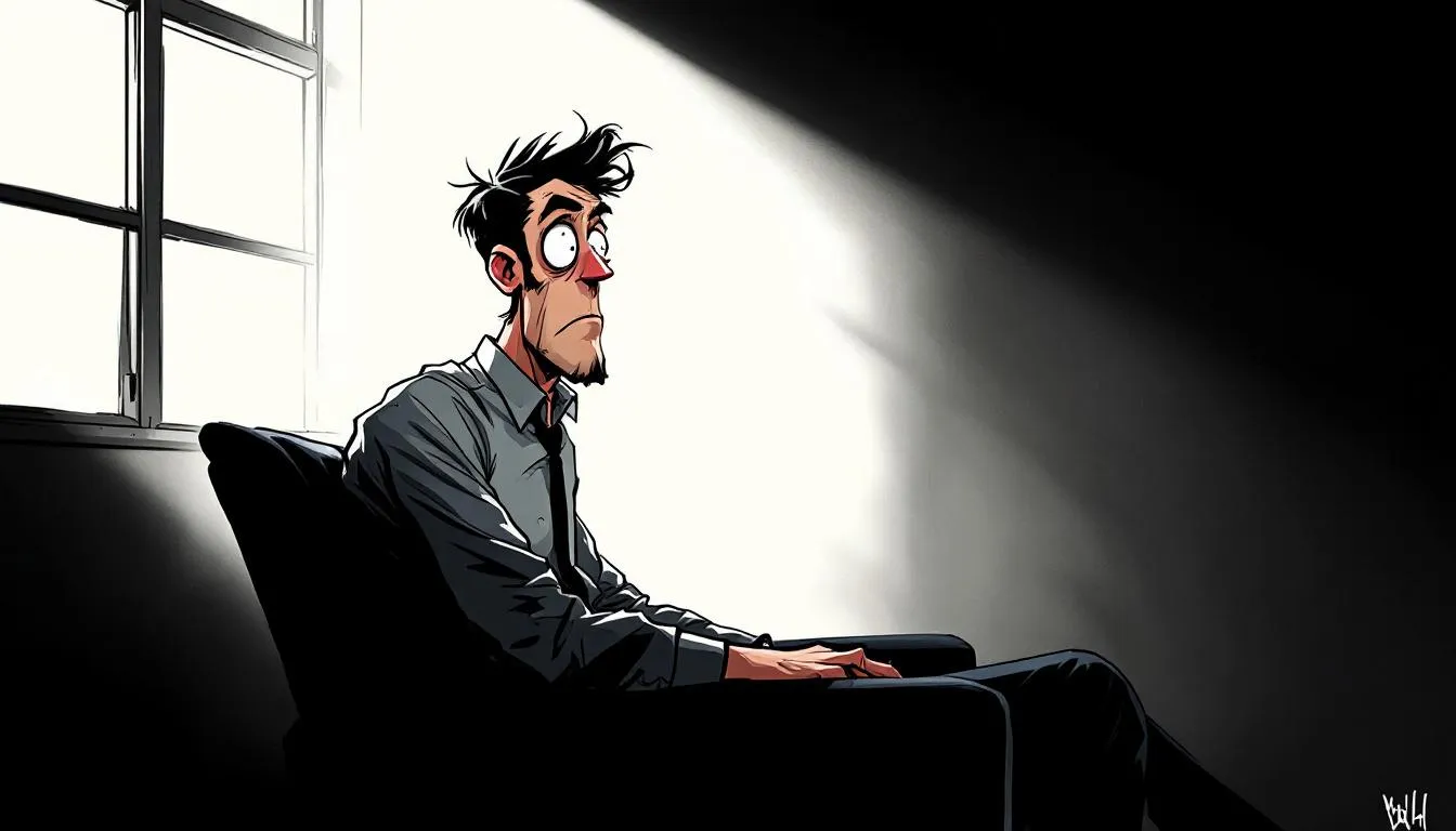 A successful man reflecting on his journey overcoming imposter syndrome.
