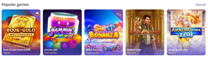 Casino Day Video Slots and Table Games Popular Games