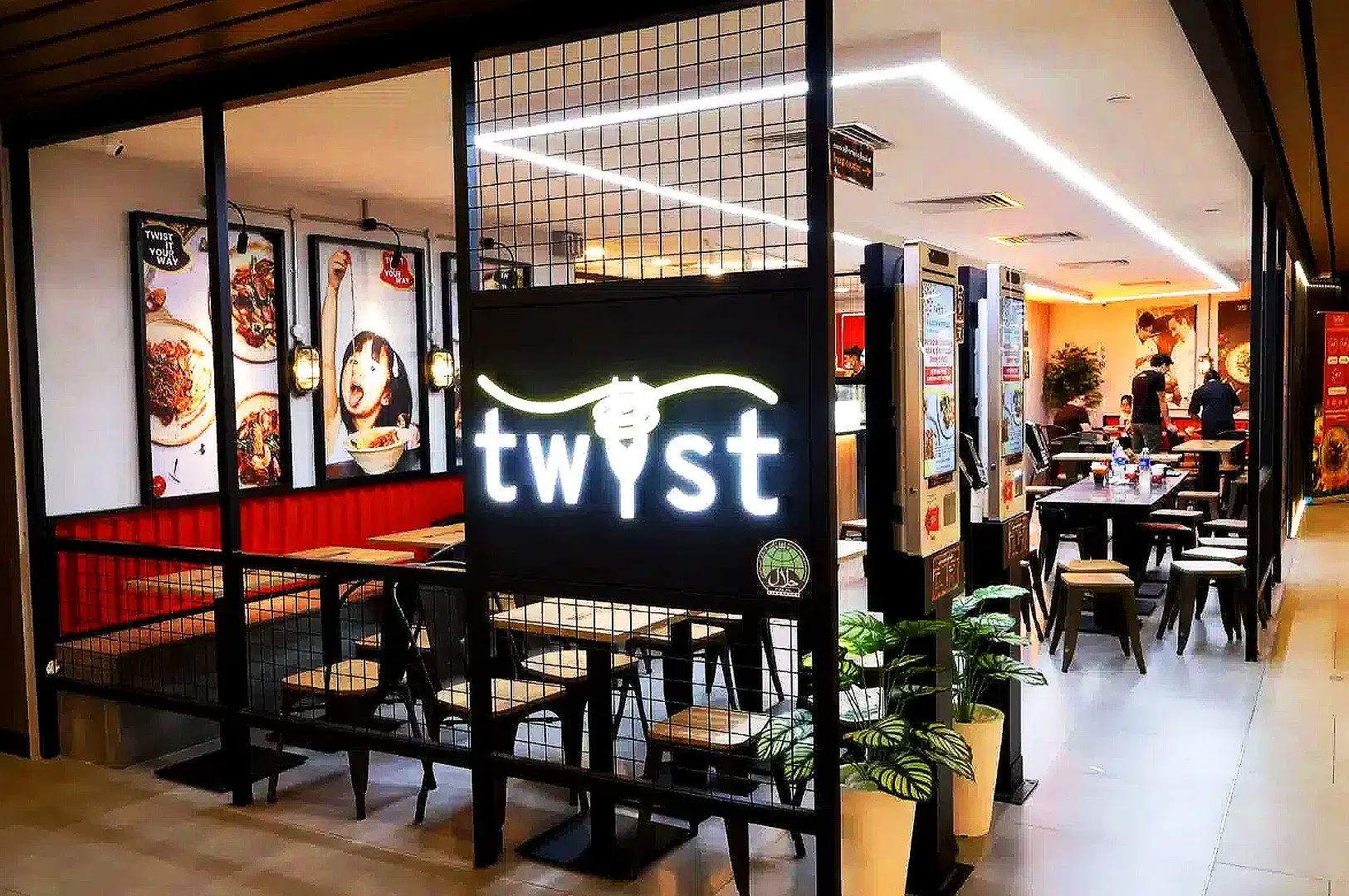 Twyst Singapore restaurant at Raffles City serving customizable pasta, grilled sandwiches, and casual Western meals.