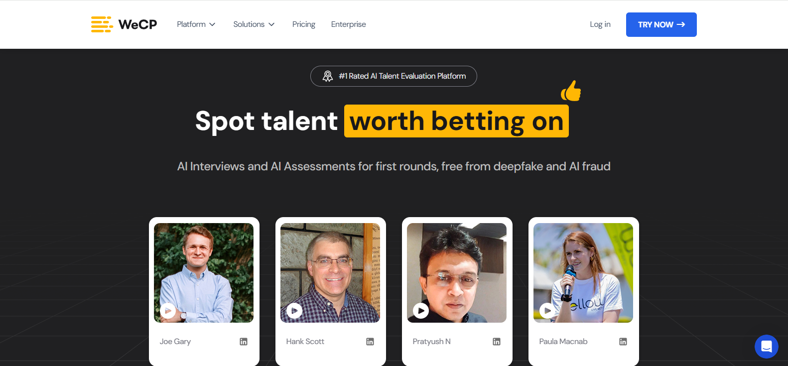 WeCP AI-powered assessment platform providing secure online testing, candidate evaluation, and proctoring capabilities as an Honorlock alternative for academic and professional assessments.