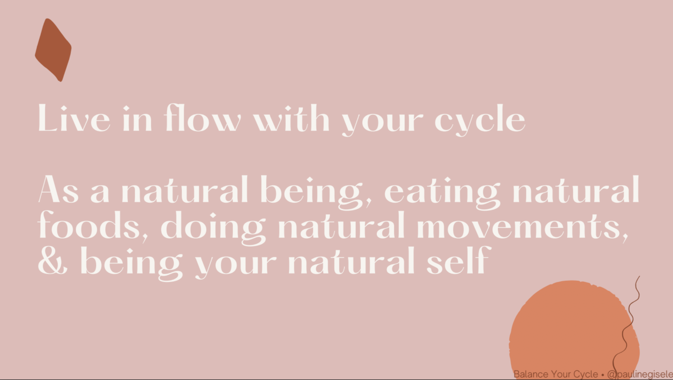 Living in flow with the menstrual cycle helps balance hormones