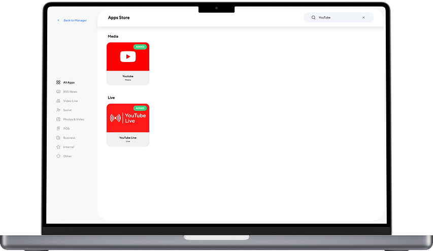 select the YouTube app