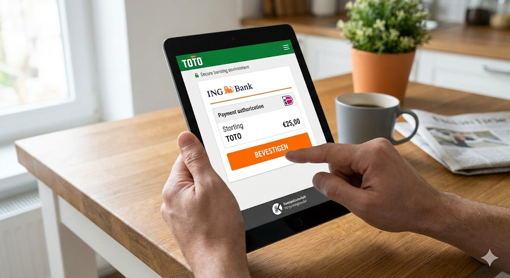 iDEAL bookmakers bij TOTO – storting van €25 via iDEAL met directe bankkoppeling in je eigen bankomgeving, snelle en veilige transacties bij legale Nederlandse bookmakers.