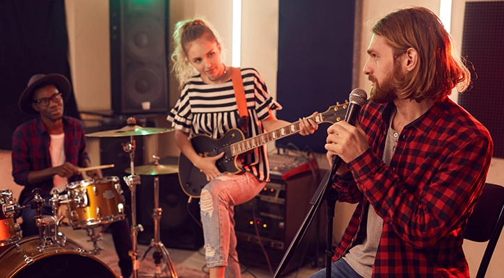 A band playing live music in San Diego.