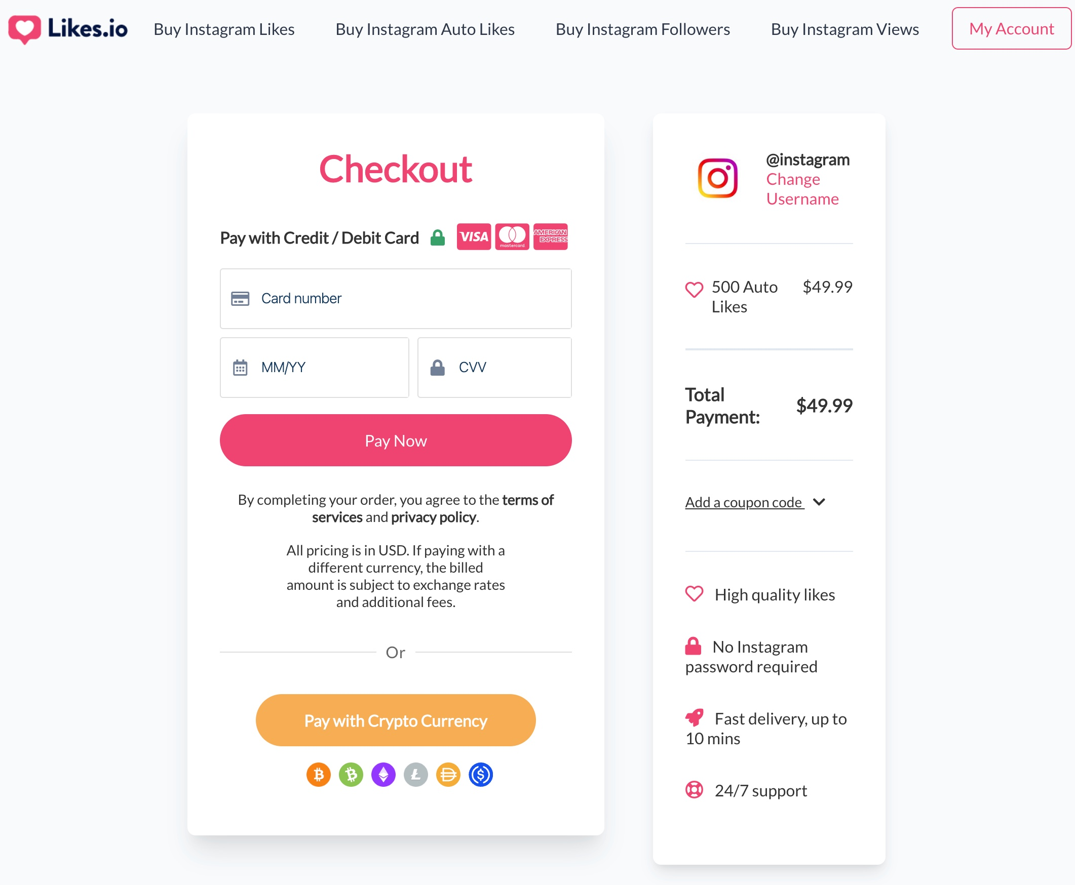 likes.io checkout