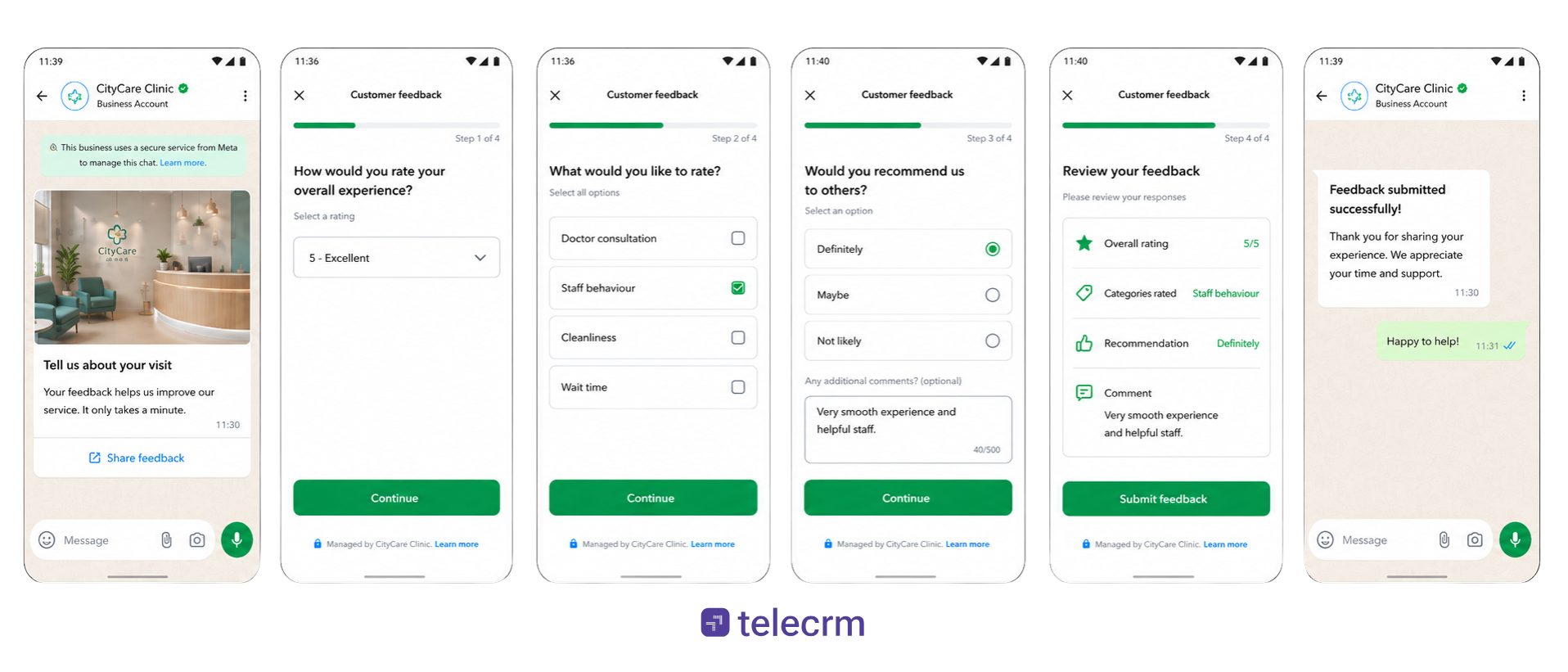 Collecting customer feedback with WhatsApp flows