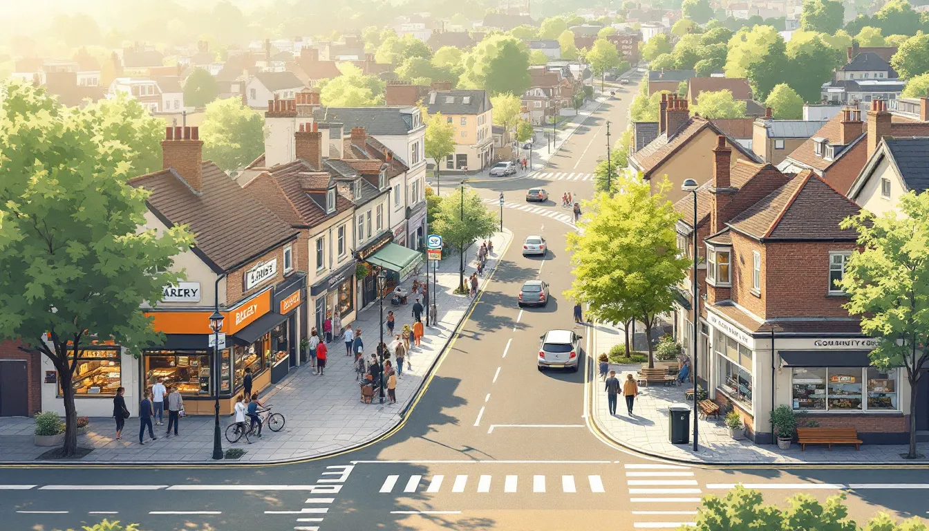 The image illustrates a digital marketing strategy focused on hyper-local precision, showcasing various tools and techniques for targeting local customers by postcode, venue type, and time of day. It emphasizes the importance of local brand visibility and leveraging first-party data to enhance customer engagement and lead generation for small businesses.