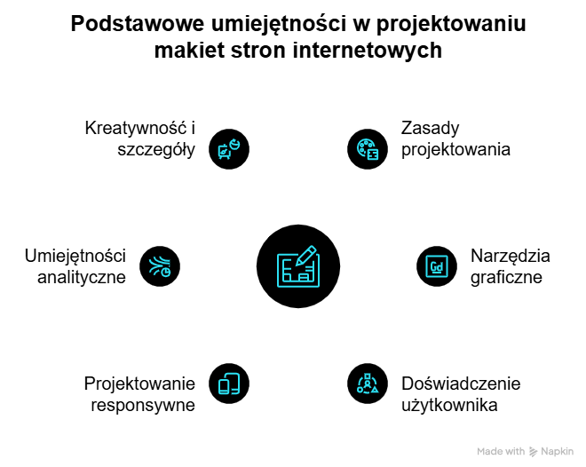 umiejętności niezbędne do projektowania makiet stron internetowych