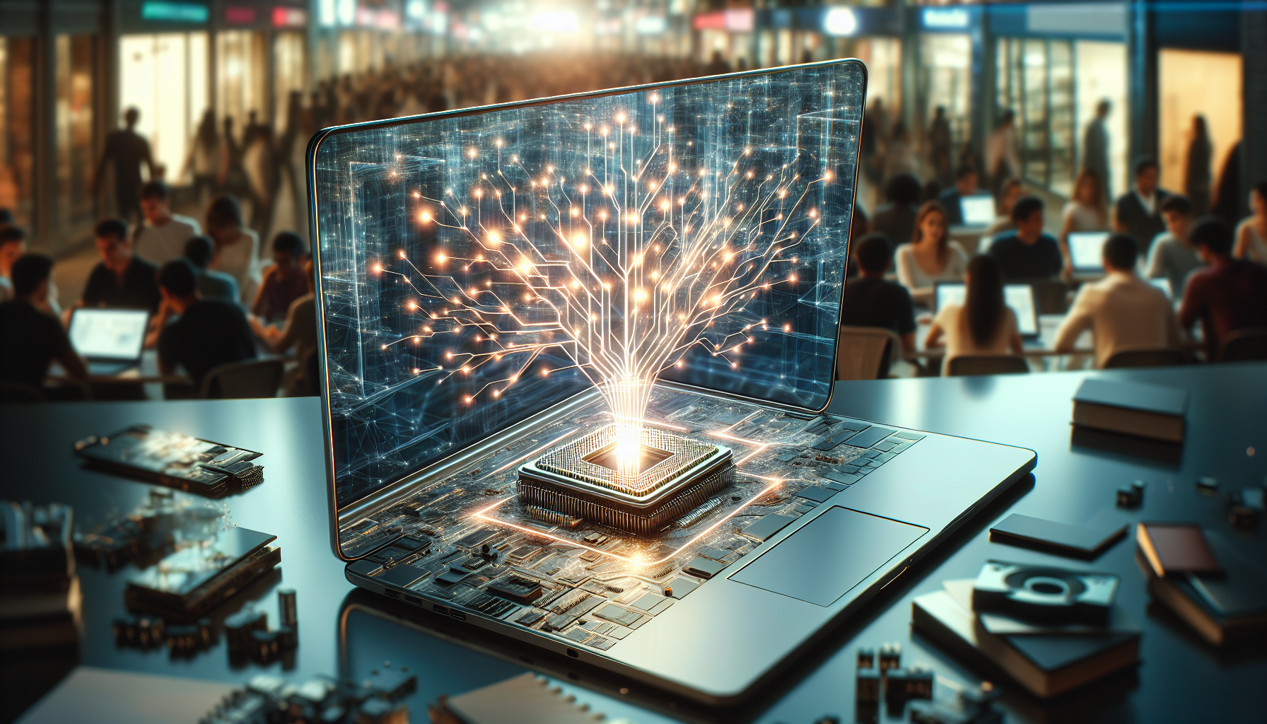 The integration of neural processing units in mainstream laptops.