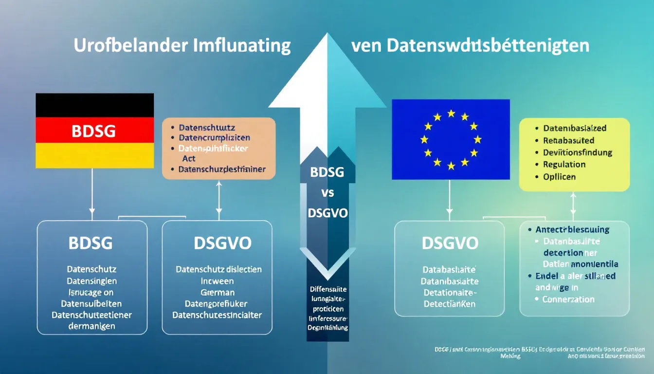 Ein Unternehmensmeeting zur Umsetzung von Datenschutzbestimmungen. BDSG und DSGVO