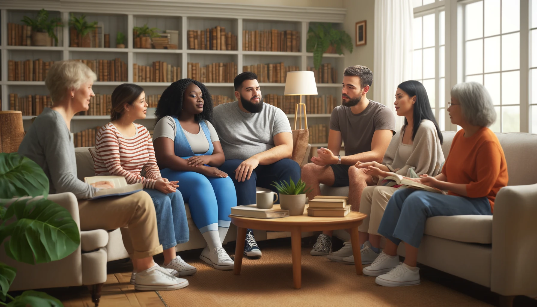 Illustration of diverse individuals sharing personal stories, representing the impact of body positivity