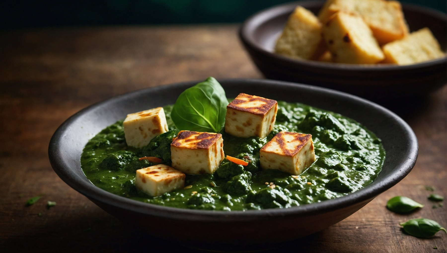 Palak paneer dish - a popular Indian cuisine featuring spinach and paneer cheese.