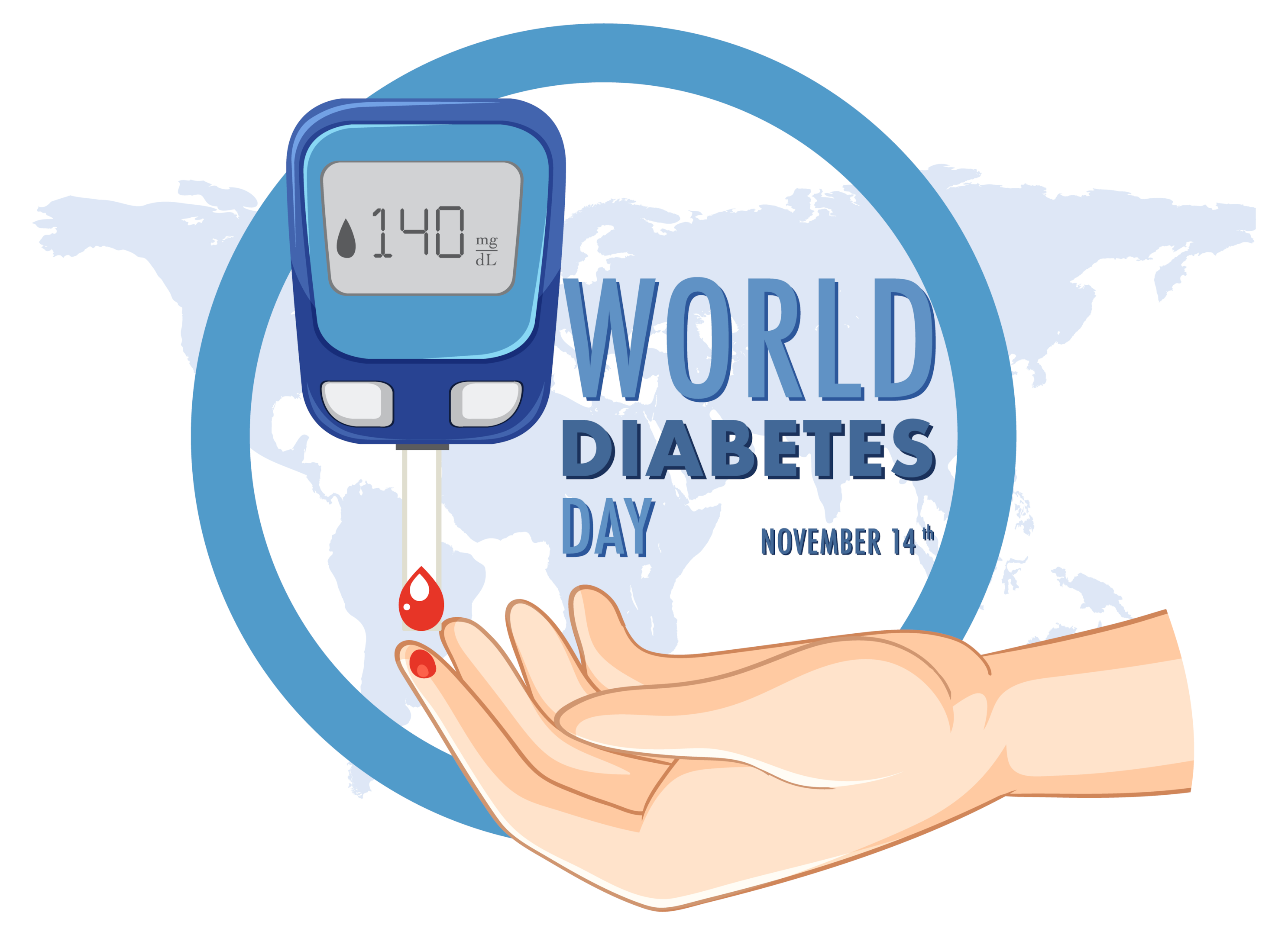 World diabetes day is celebrated on 14th November every year to create awareness about its importance.