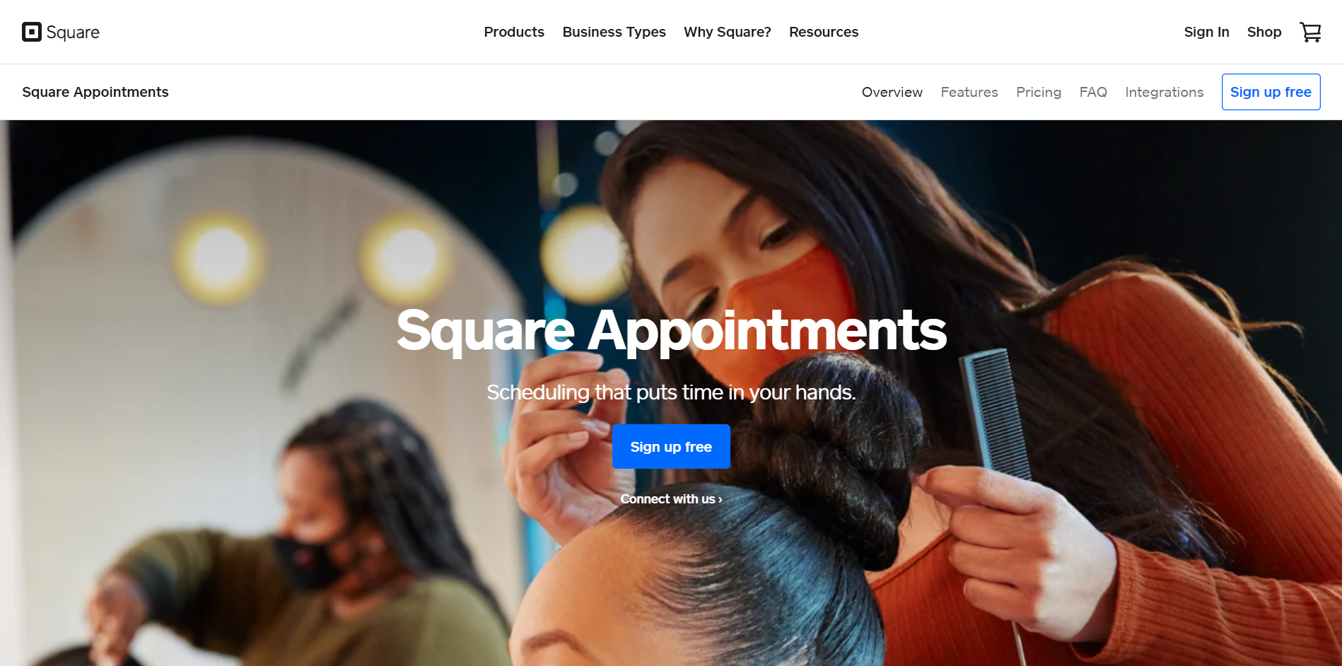 Square Appointments Main Page