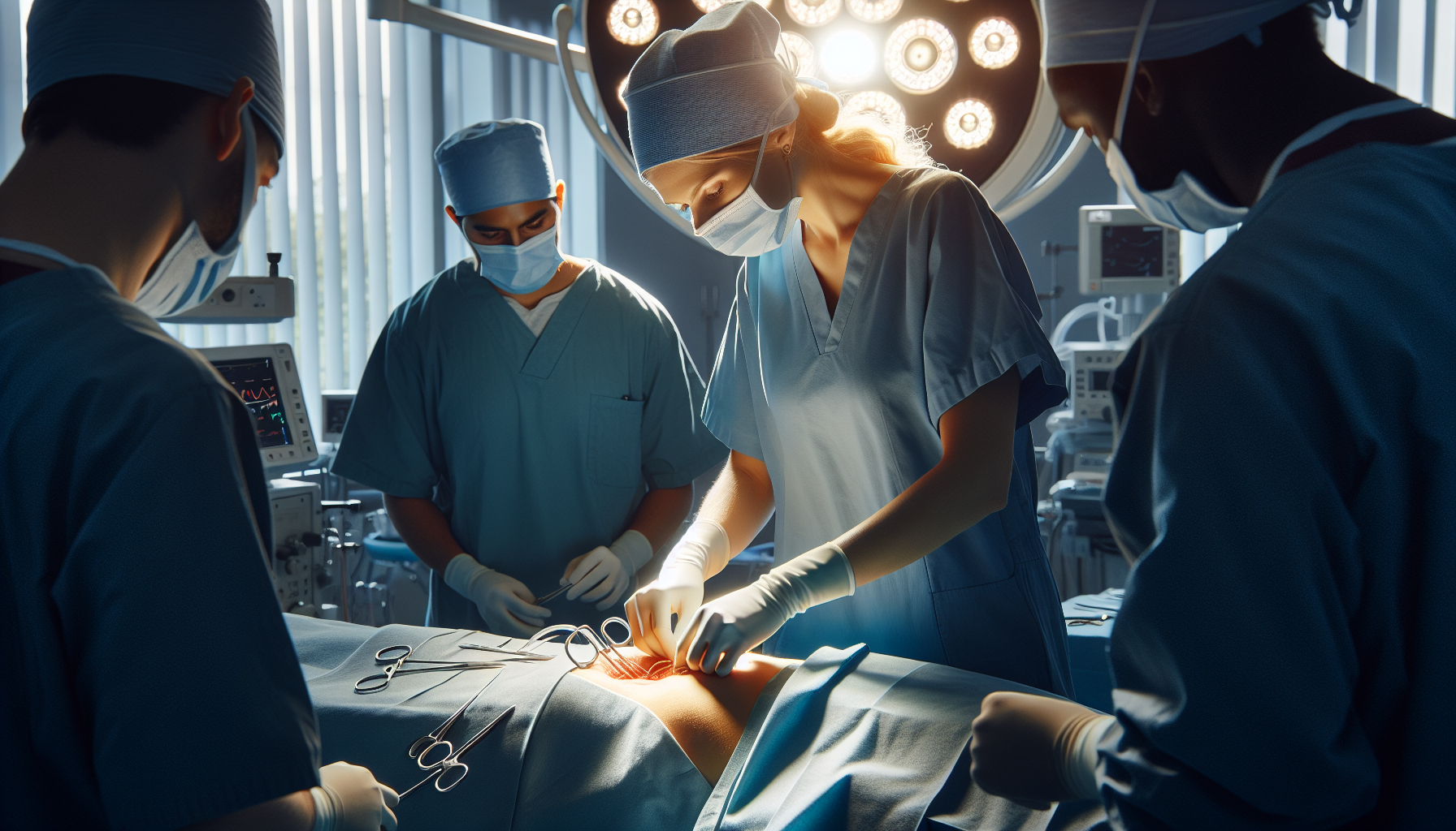 Surgeon performing HIPEC surgery