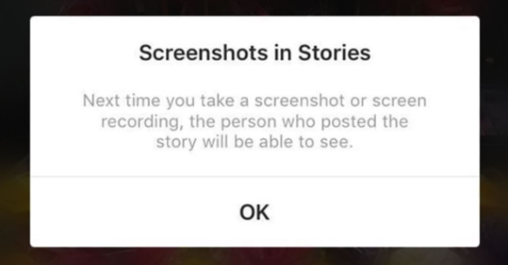 instagram screenshots in stories and instagram chat