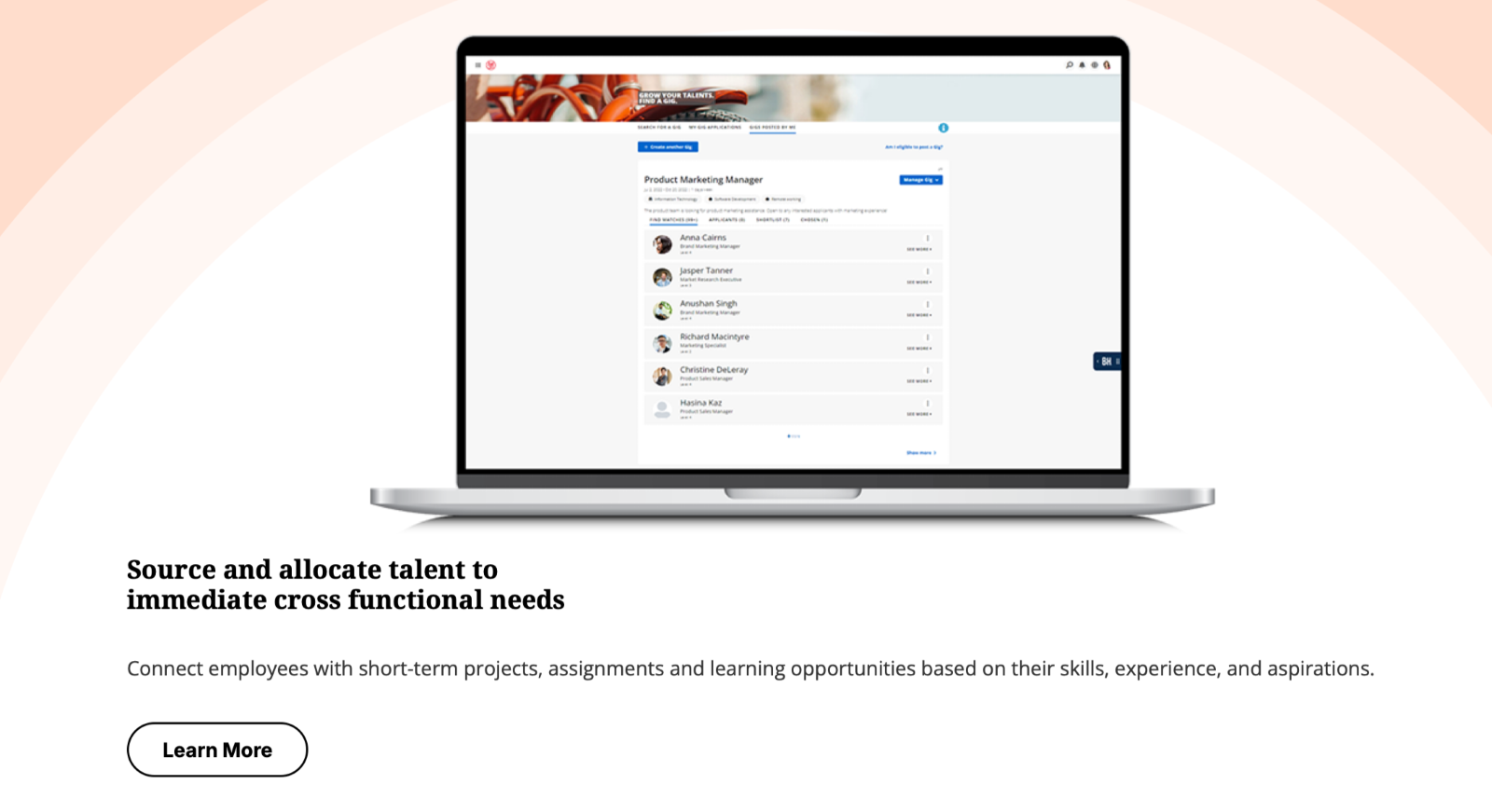 talent acquisition process 0/1–2 talent acquisition teams 0/1–3 job swaps 0/1–2 skill sets 2/3–6 talent marketplace 11/4–10 same department 0/1–2 fuel your talent acquisition and fuel upward mobility for both your employees and external candidates. lateral movement 0/1–2 existing employee 0/1–2 skill development 3/1–2 entire workforce 0/1–2 posting job ads 0/1–2