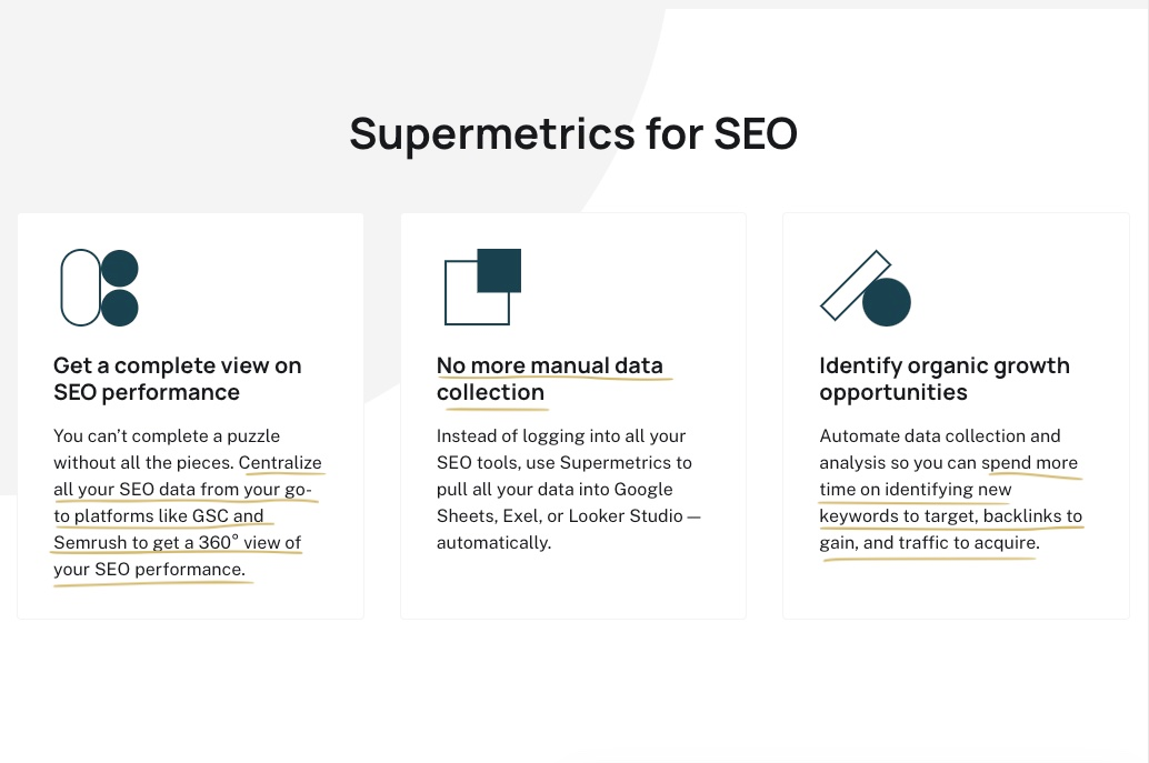 Supermetrics for SEO performance reporting