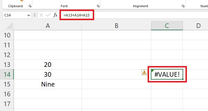 use Excel to evaluate the formula and identify the issue