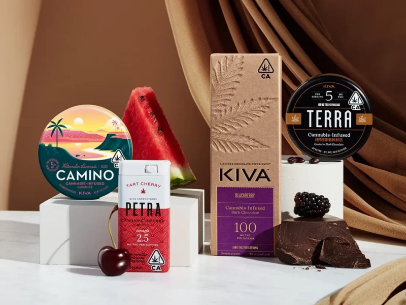 Image Source：Kiva Confections for cannabis branding design