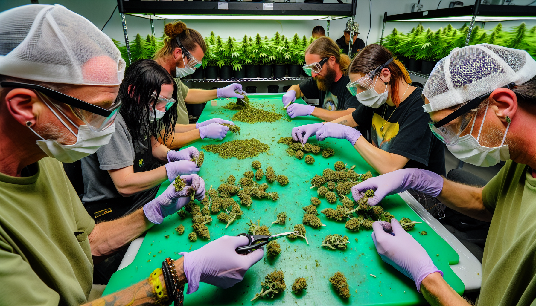 Wet trimming process in action