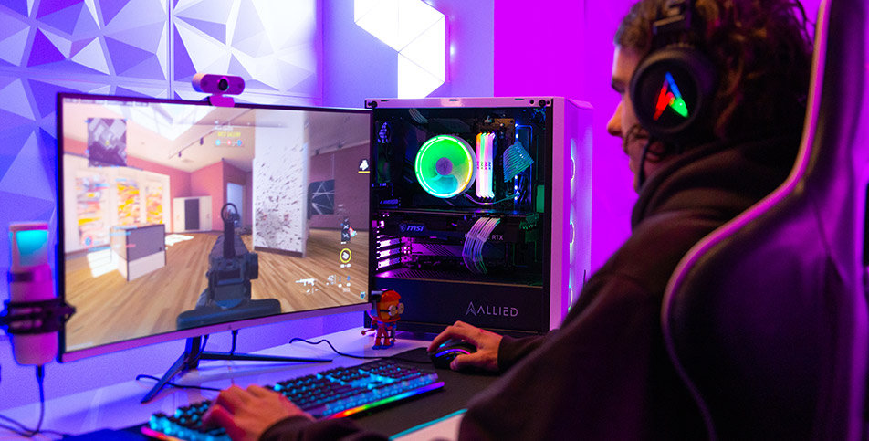 A aming PC with a range of affordable gaming desktops