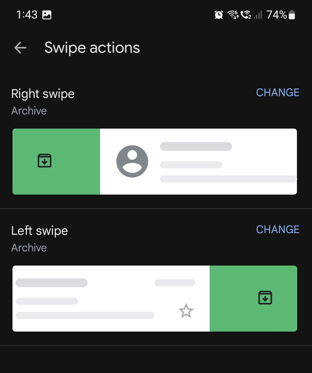 Swipe Actions in Gmail for Android  