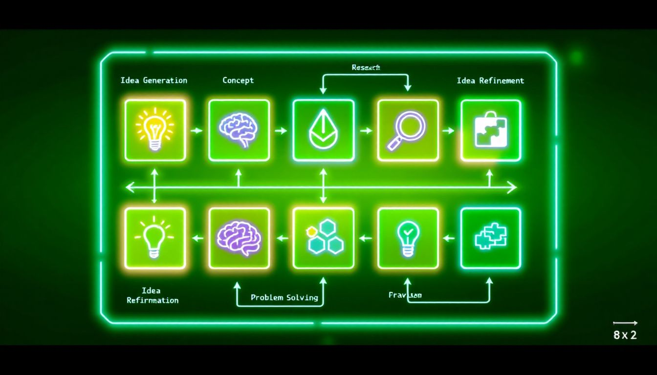 An advanced strategy diagram for prompt engineering.