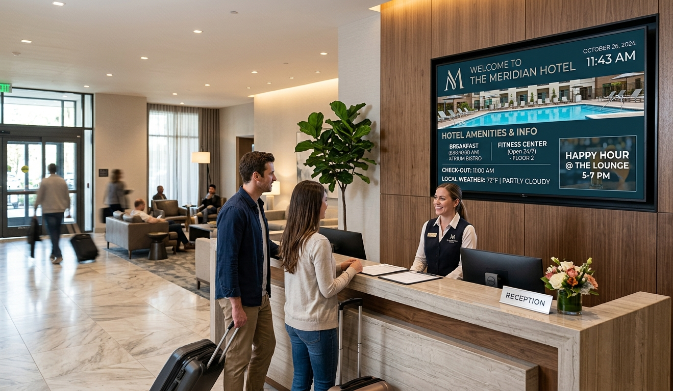 the 14 uses for hotel digital signage right now
