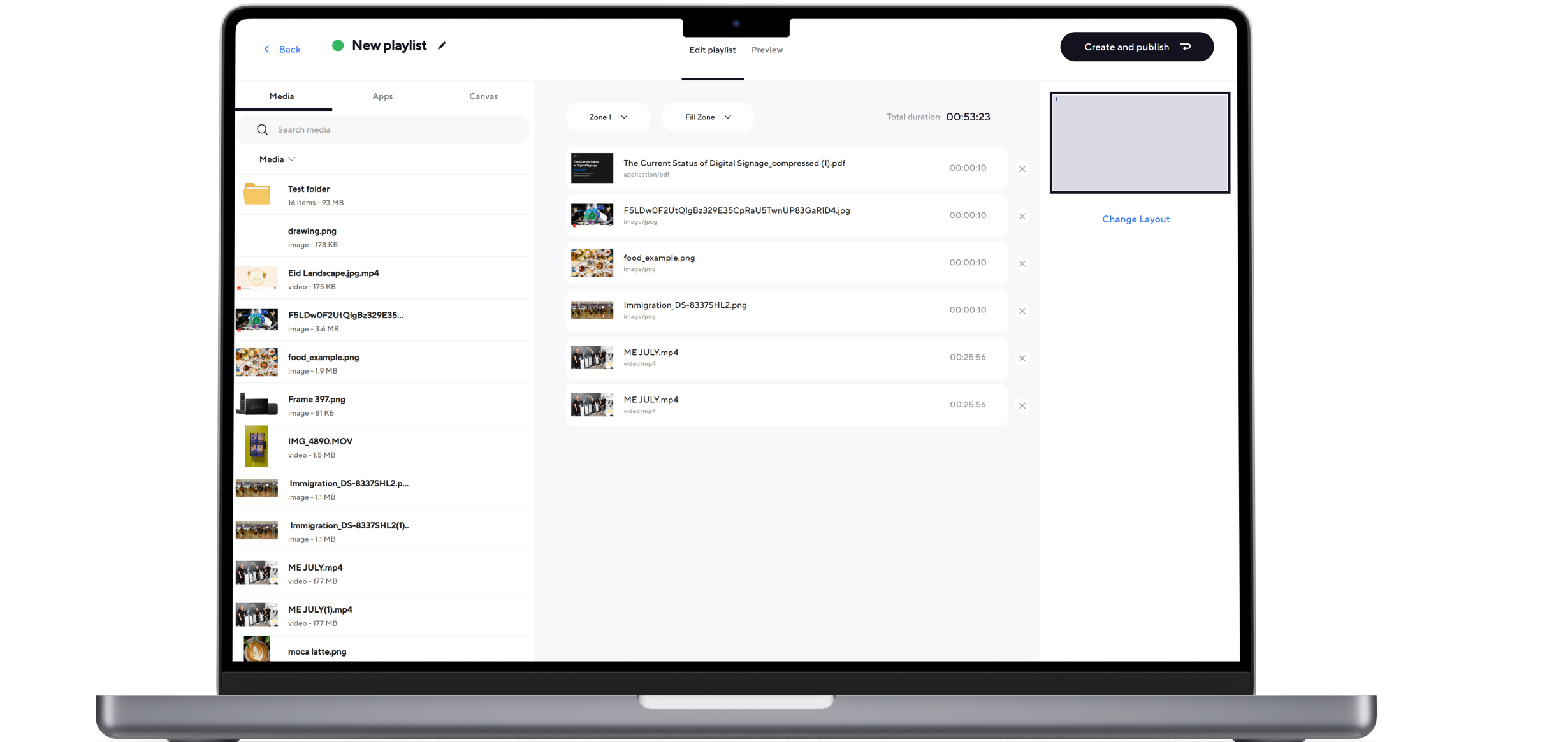 upload digital signage content