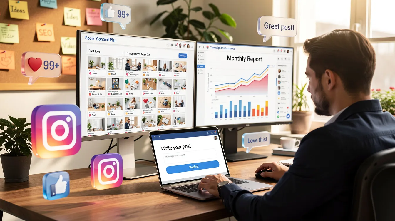 The image depicts a diverse group of successful leaders engaged in a collaborative discussion about digital marketing strategies, emphasizing effective leadership qualities and communication skills. They represent various organizations, showcasing the importance of leadership development and emotional intelligence in driving business success and brand loyalty.