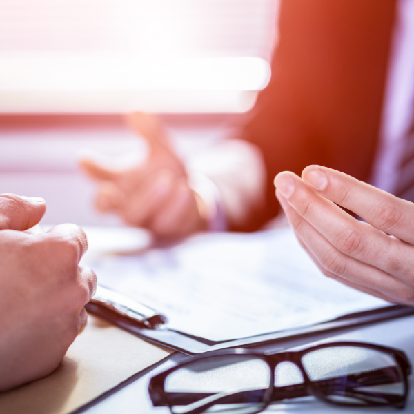 Image showing a lawyer negotiating with an insurance company.
