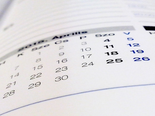 book, calendar, paper