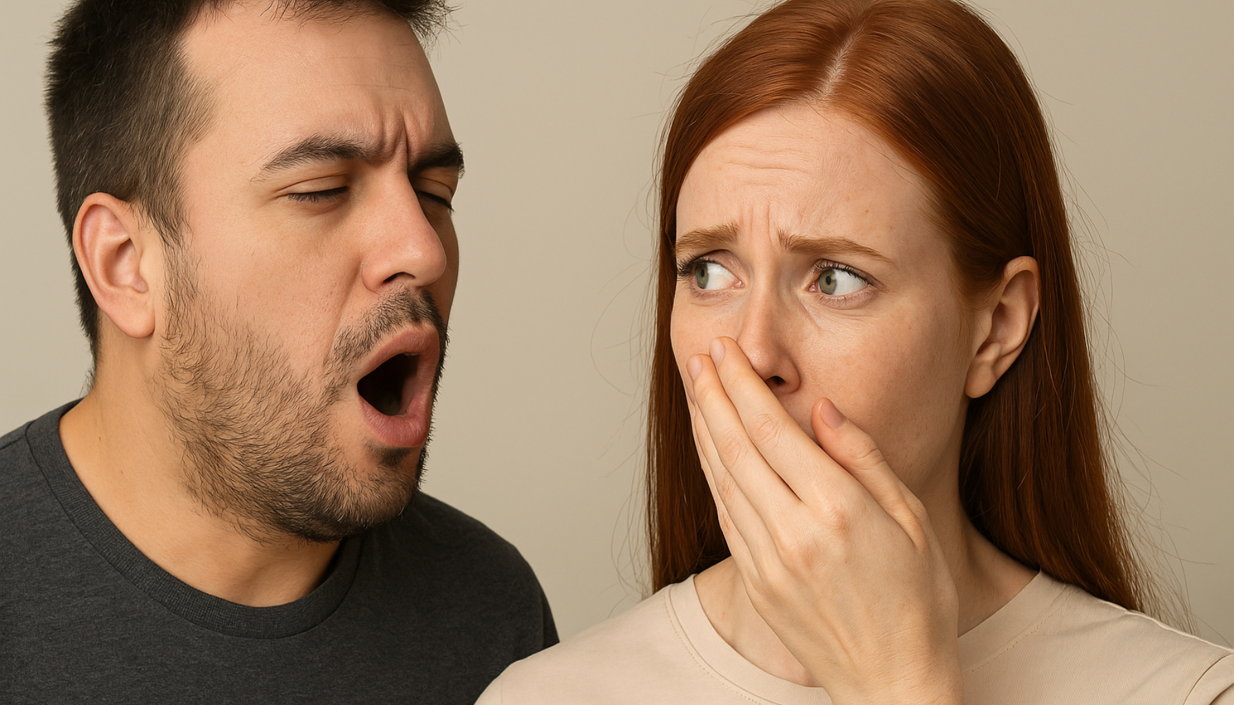 Dårlig ånde hele tiden: Hva avslører lukten om munnhelsen din 12 Lys mann som puster ut mot kvinne som dekker nesen og viser tydelig reaksjon på ubehagelig lukt. dårlig ånde hele tiden dårlig ånde kvitt dårlig ånde gi dårlig ånde årsaker til dårlig ånde tørr munn dårlig ånde smak i munnen årsaken til dårlig ånde føre til dårlig gir dårlig ånde to ganger daglig god munnhygiene tid til annen hull i tennene bruk tanntråd bakterier i munnen dårlige ånden vond lukt lukter vondt dårlig lukt vanligste årsakene stimulerer spyttproduksjonen blant annet munnen forårsake dårlig opplever dårlig minst to døde celler tennene bakterier lukt bruk tungen mat årsaker skyldes munn god finnes eksempel tannlegen ånden bakteriene munnhygiene sykdom vanlig hos tanntråd andre føre kronisk vann inneholder dersom bør ofte lege matrester sykdommer tannlege gir annen årsaken gjøre munnskyllevann tilfeller opplever spesielt spytt fleste bidrar våre tid mer lukter godt produkter tyggegummi tannkjøttbetennelse