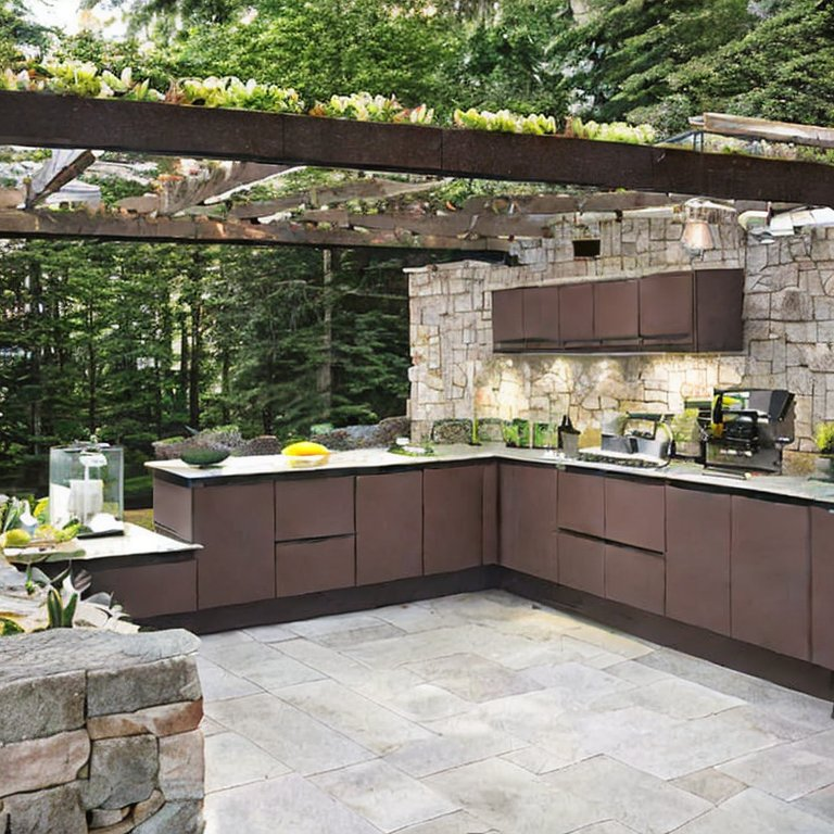 L shaped outdoor kitchen clearance plans