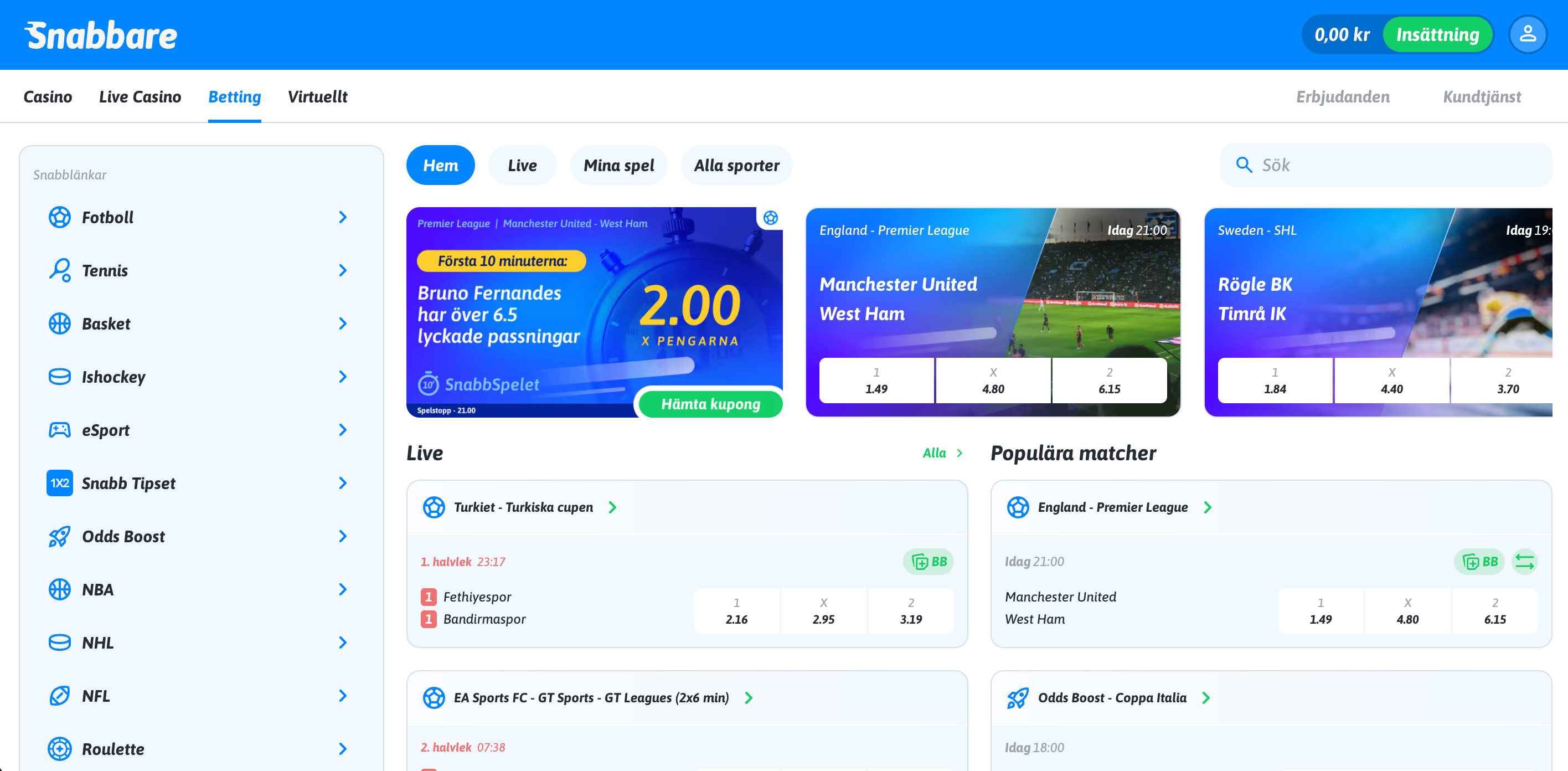 Snabbare SHL bonus