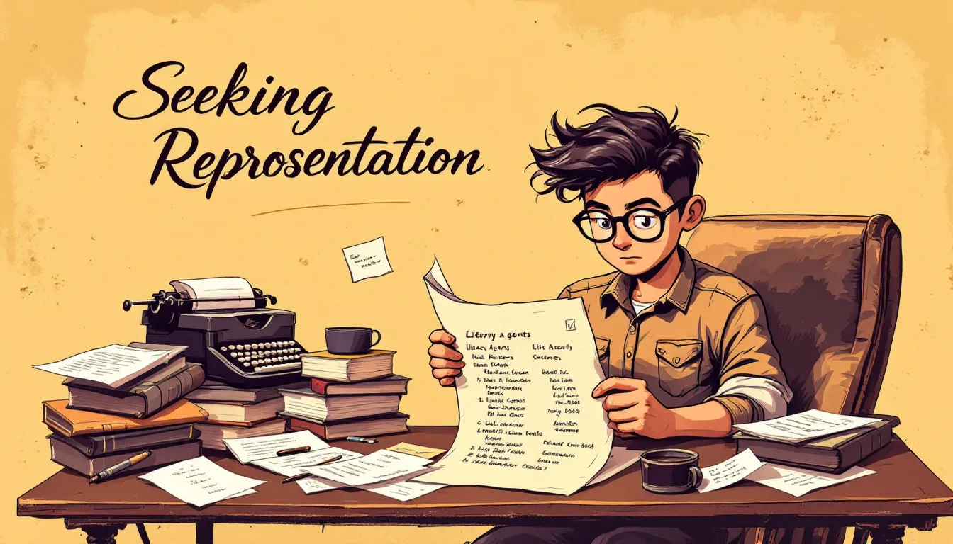 A visual representation of finding potential literary agents.
