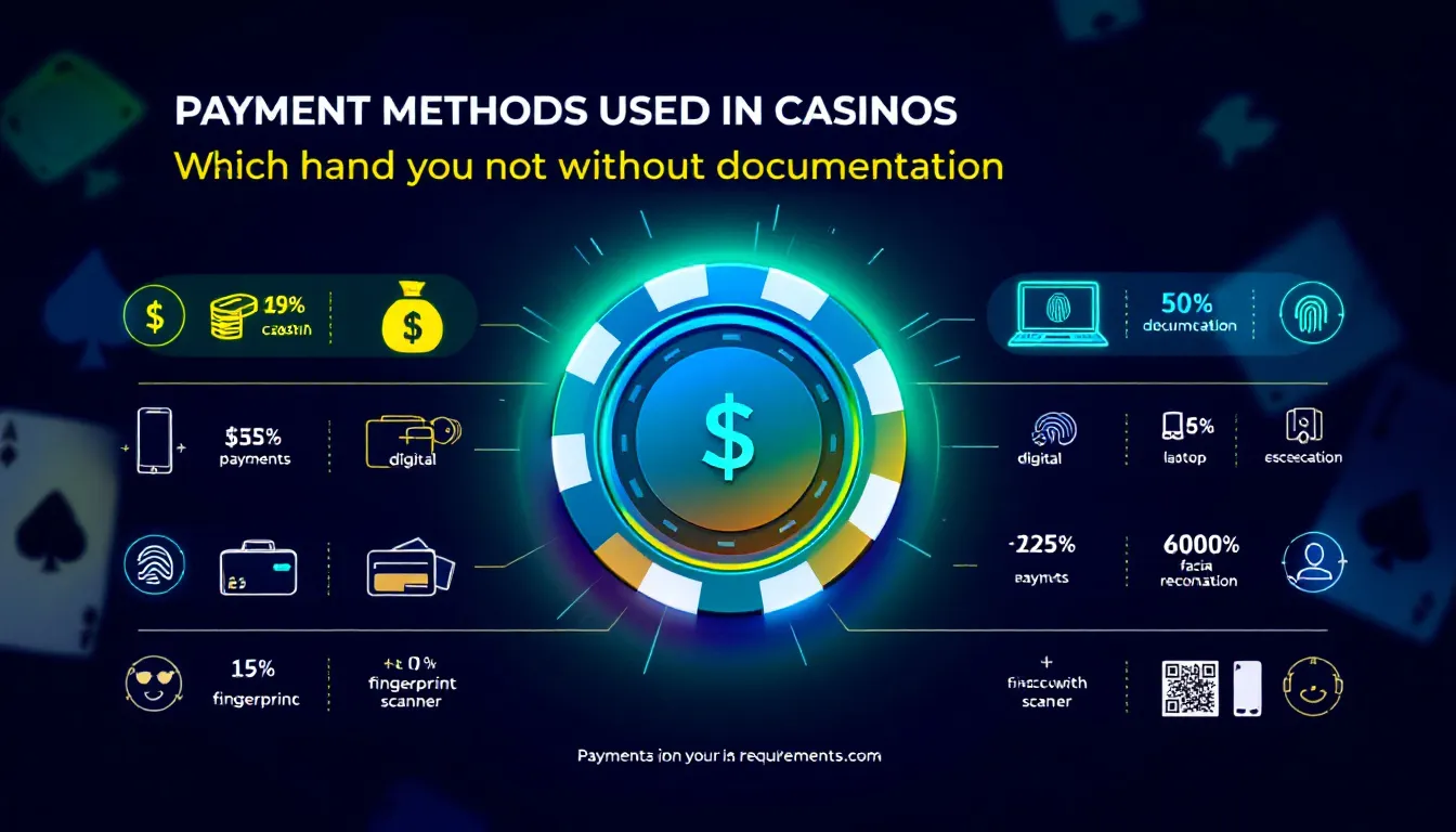 Un'immagine che mostra diversi metodi di pagamento utilizzabili nei casinò con e senza documenti.