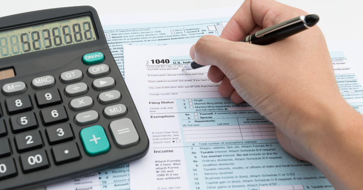 Visual representation of the process to calculate debt-to-income ratio.