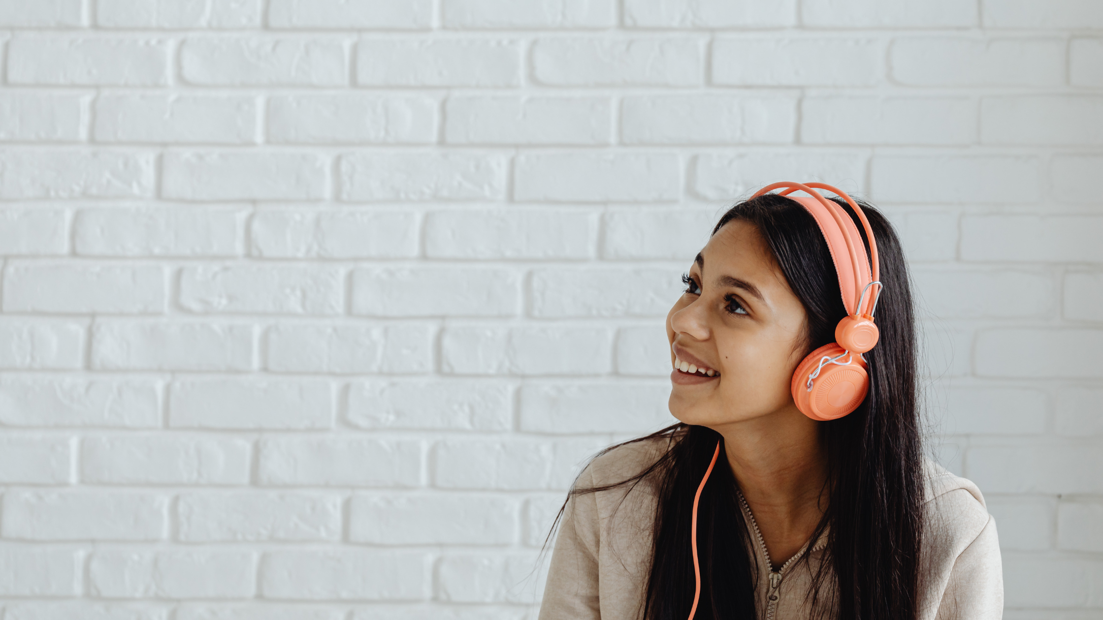 Person relaxing listening to music